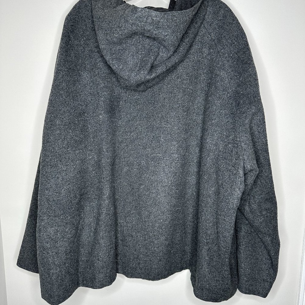 Venezia Size 26/28 Gray Grey Acrylic Blend Hooded Jacket - Picture 4 of 6